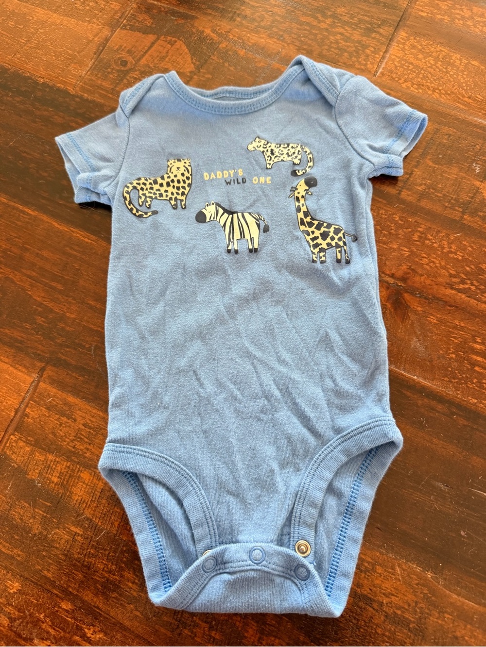 👚CLOSET CLEAN OUT SALE👖 'Daddy's Wild One' Safari Animal Bodysuit 6M